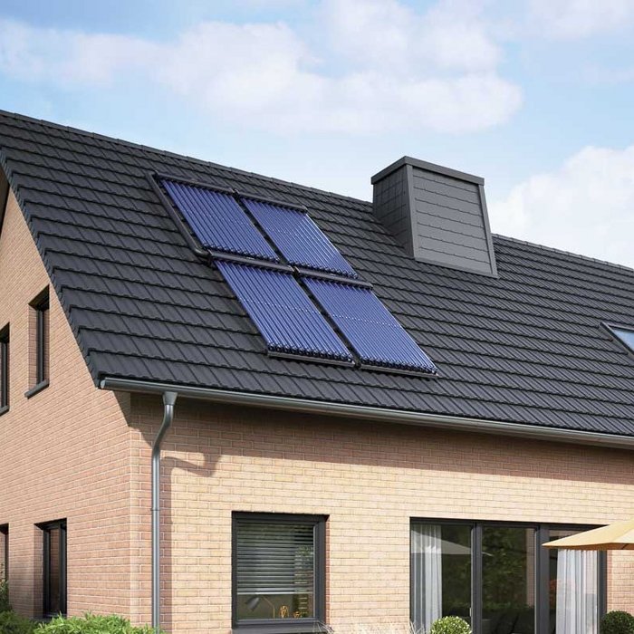 Solarthermie Anlage auf einem Privathaus